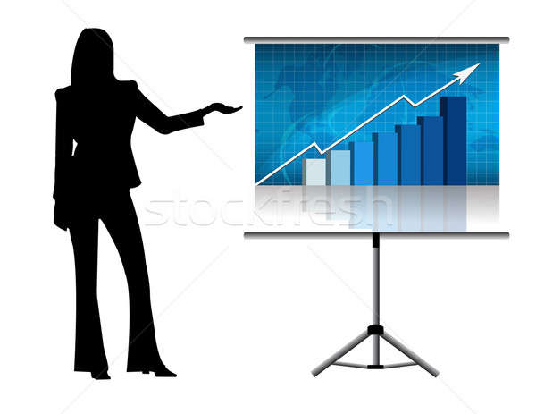 Female giving a presentation Stock photo © alexmillos