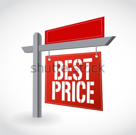 Real estate sign over white Stock photo © alexmillos