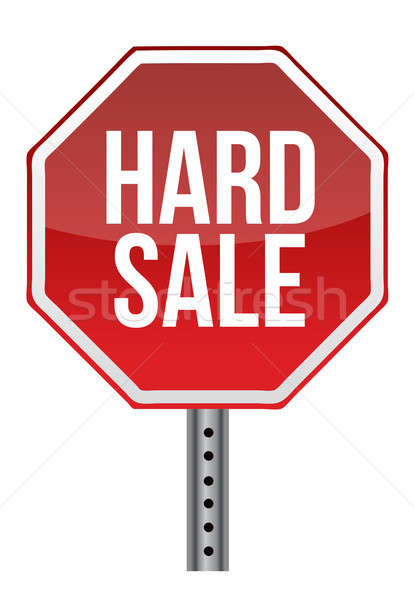 hard sale sign illustration design over white Stock photo © alexmillos