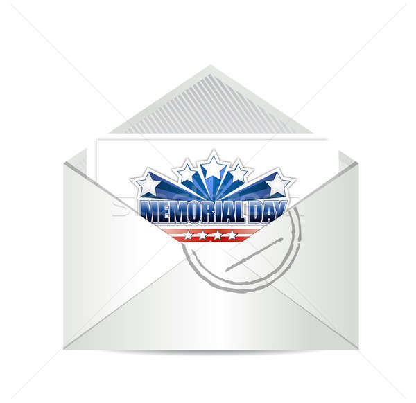 Memorial day cart mail illustration design Stock photo © alexmillos