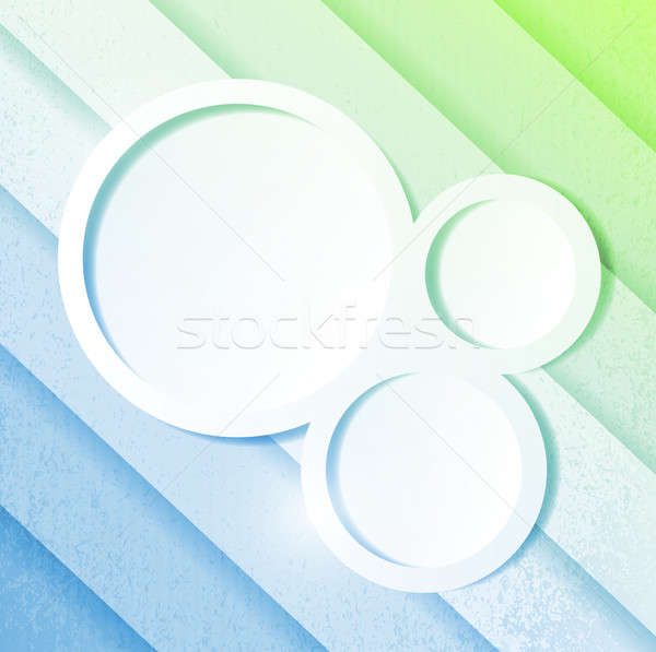 blue and green paper lines and circles Stock photo © alexmillos