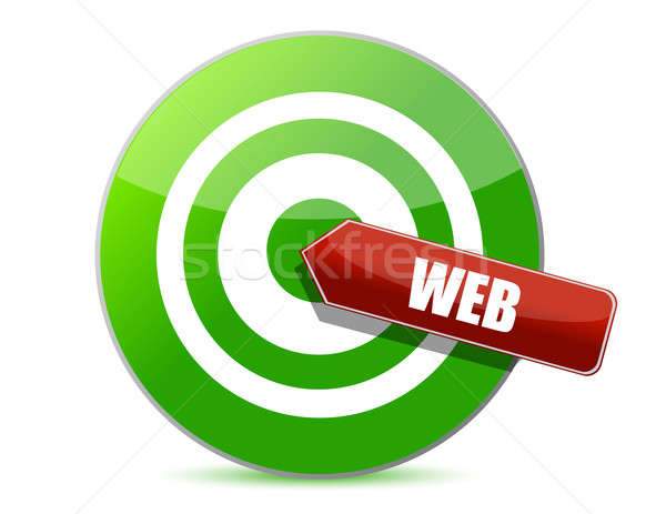 Stock photo: target the web illustration design over a white background