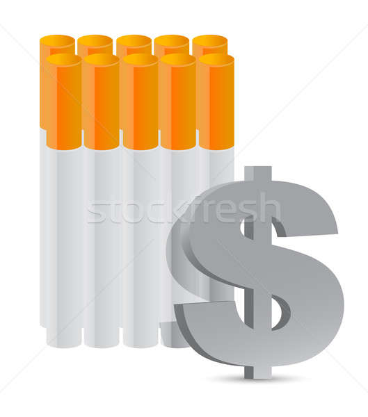 Stock photo: Cigarette an expensive habit concept 