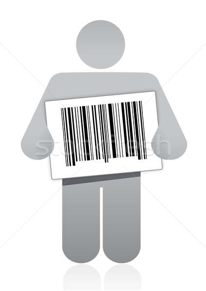 Stock photo: Upc barcode and icon 