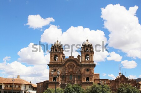 Historic Iglesia de la Compania in the Plaza de Armas of Cusco i Stock photo © alexmillos