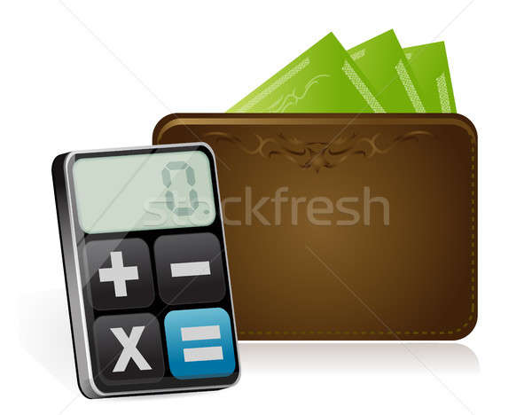 wallet and modern calculator Stock photo © alexmillos