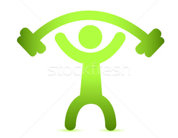 Stock photo: Man lifting weight