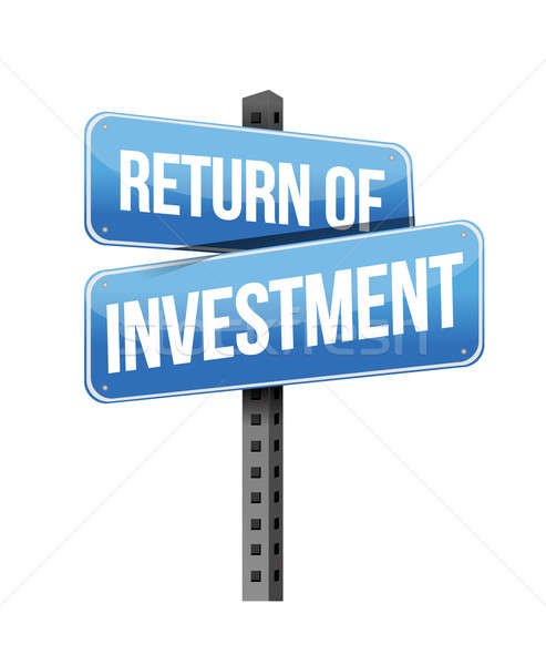 Stock fotó: Visszatérés · beruházás · felirat · illusztráció · terv · fehér
