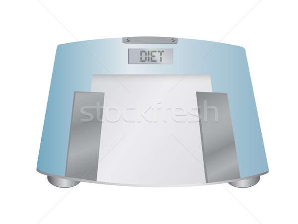 Imagine de stoc: Cuvant · dietă · greutate · scară · ilustrare · proiect