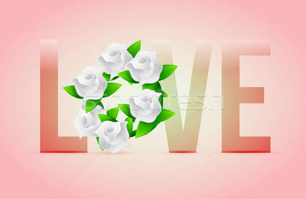 Pastel amor flores ilustração projetos luz Foto stock © alexmillos