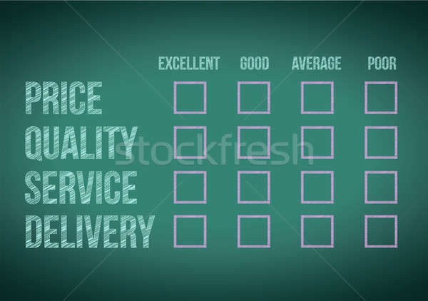 Stock photo: evaluate customer survey form illustration design over a white b