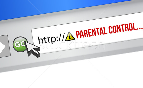 родительский контроль знак интернет сеть Сток-фото © alexmillos