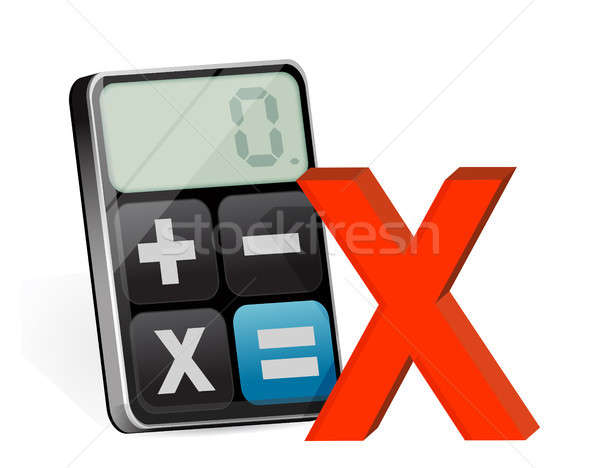 negative mark and modern calculator Stock photo © alexmillos