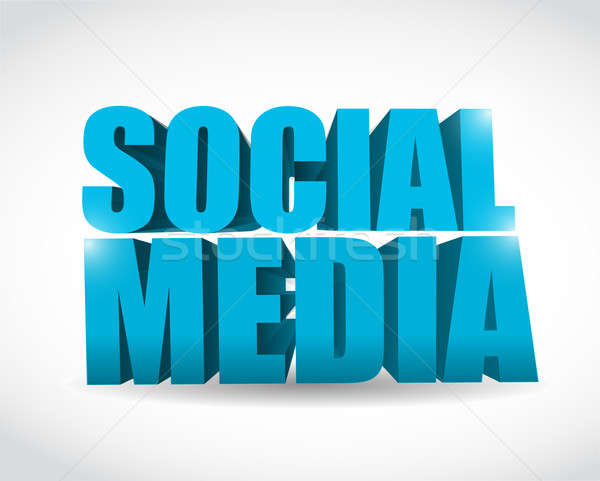 social media text illustration design Stock photo © alexmillos