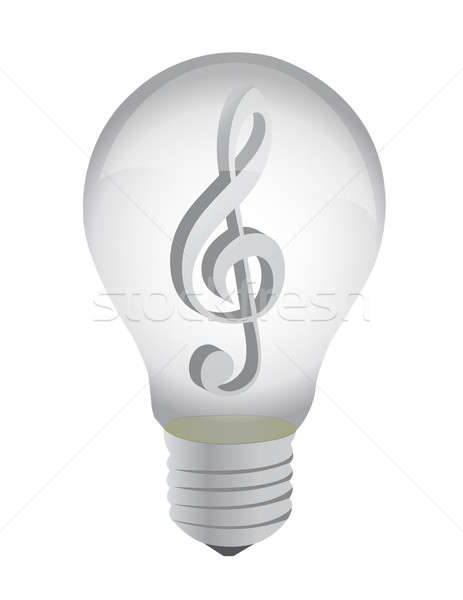 music idea concept illustration sign over white Stock photo © alexmillos