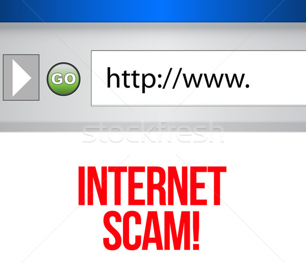 Internet browser with an internet scam  Stock photo © alexmillos