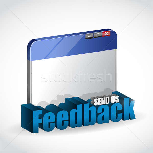 Internet browser feedback 3d blue sign  Stock photo © alexmillos