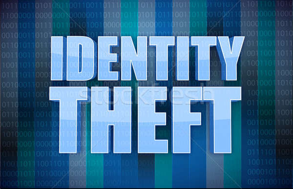 Identity theft binary concept in word  Stock photo © alexmillos