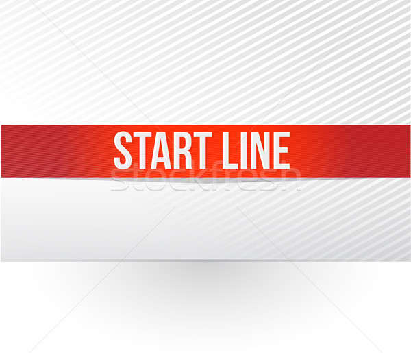 start line red tape illustration design Stock photo © alexmillos