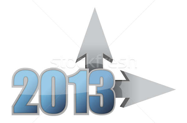 2013 Success business illustration design over a white backgroun Stock photo © alexmillos