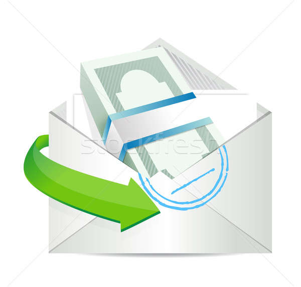 mailing payment. concept illustration design over a white backgr Stock photo © alexmillos