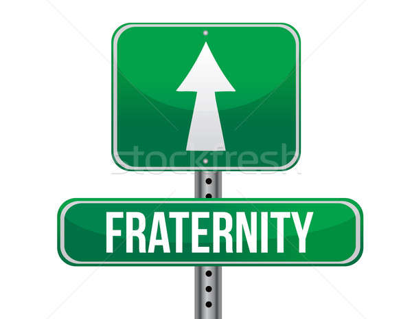 Fraternity road sign illustration design  Stock photo © alexmillos