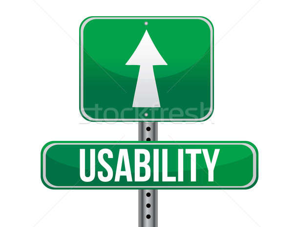 usability sign illustration design over a white background Stock photo © alexmillos