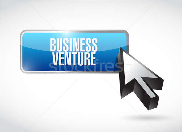 business venture button sign concept Stock photo © alexmillos