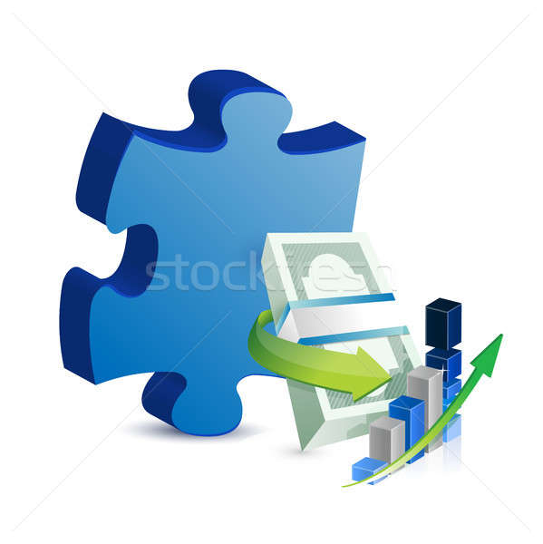 Business missing puzzle piece concept Stock photo © alexmillos