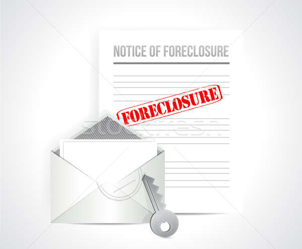 foreclosure final notice concept. illustration design over white Stock photo © alexmillos
