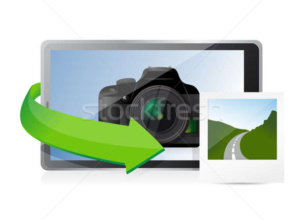 Stock photo: photography editing concept illustration design over a white bac