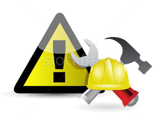 Warning sign illustration Stock photo © alexmillos