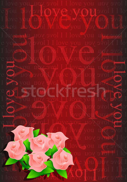 Amor flores ilustração projeto abstrato fundo Foto stock © alexmillos