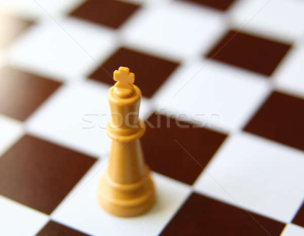 Close-up of a king chess piece Stock photo © alexmillos