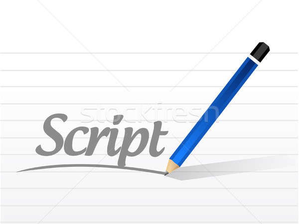 script message sign concept illustration Stock photo © alexmillos