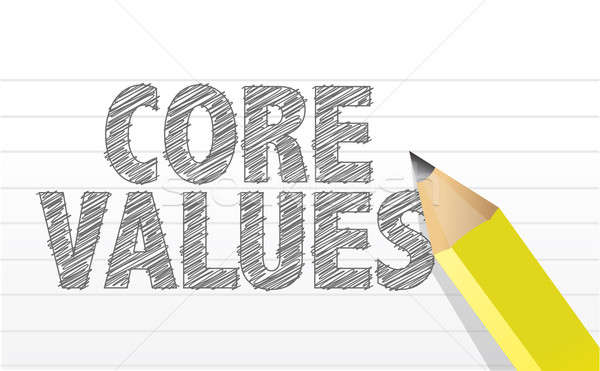 writing Core Values. illustration Stock photo © alexmillos