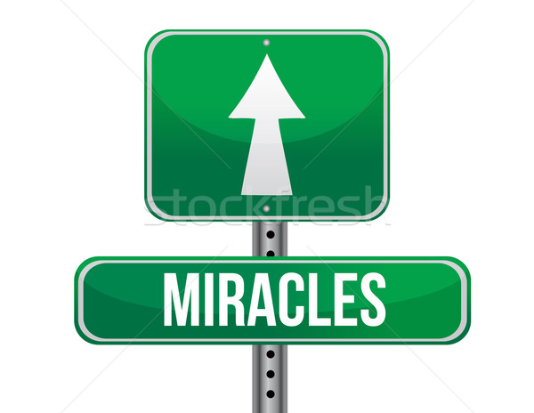 Miracles road sign illustration design Stock photo © alexmillos