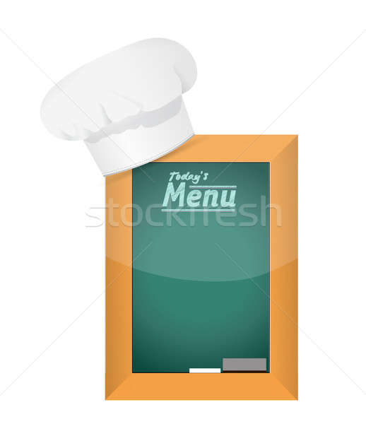 menu writing on chalkboard with space. illustration design Stock photo © alexmillos