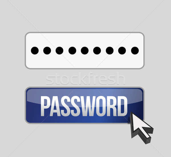 password concept illustration design over a light gray backgroun Stock photo © alexmillos