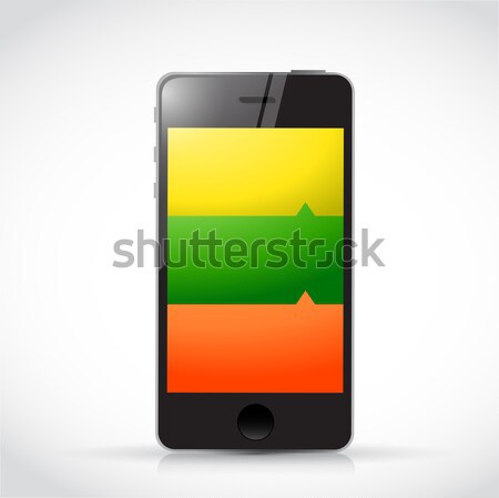 phone with GERMANY flag illustration design over a white backgro Stock photo © alexmillos