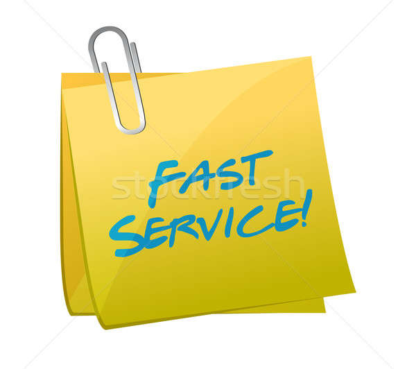 fast service written on a post. illustration design Stock photo © alexmillos