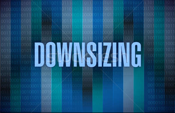 Downsizing text on a binary background Stock photo © alexmillos