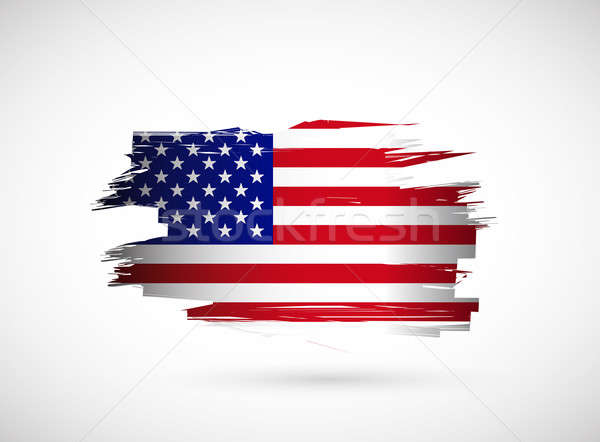 Creative ink splash american flag design  Stock photo © alexmillos