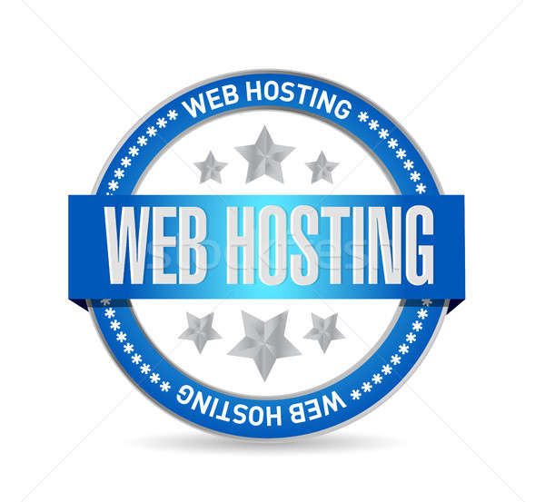 Foto d'archivio: Web · hosting · etichetta · segno · illustrazione · graphic · design