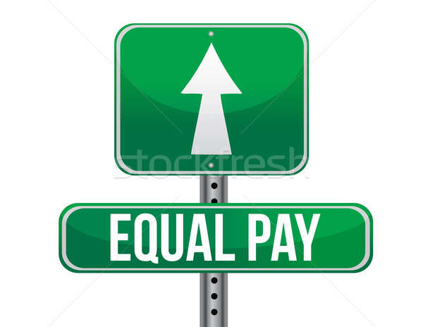 equal pay road sign Stock photo © alexmillos