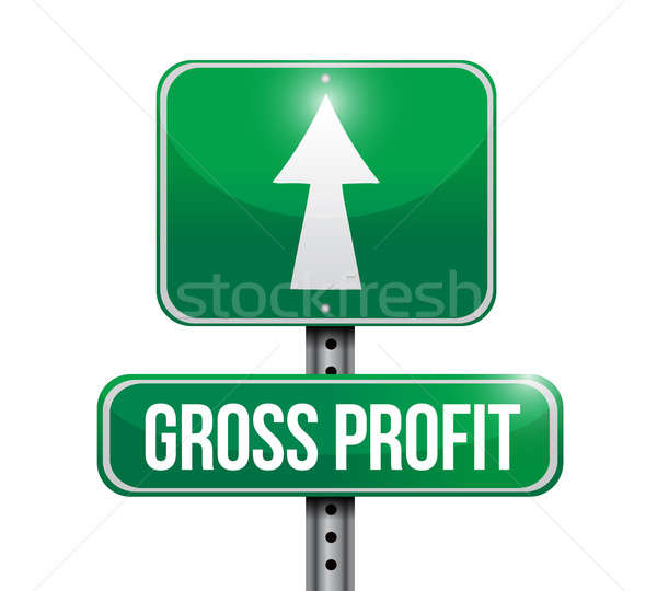 gross profit road sign illustrations Stock photo © alexmillos