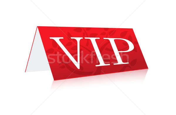 Table illustration vip Sign isolated over a white background. Stock photo © alexmillos