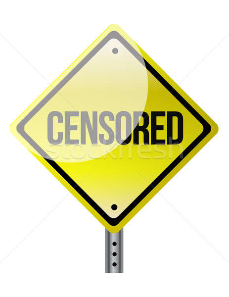 censored sign illustration design over a white background Stock photo © alexmillos