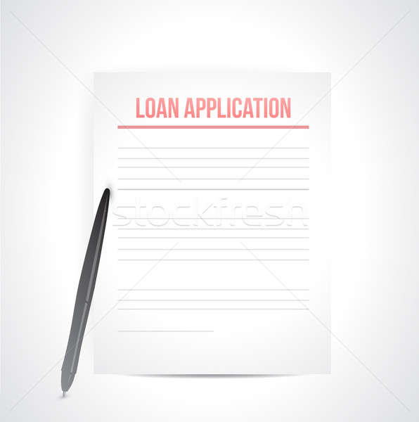 loan application paperwork illustration over a white background Stock photo © alexmillos