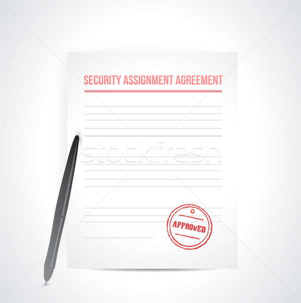 security assignment agreement illustration design over white Stock photo © alexmillos